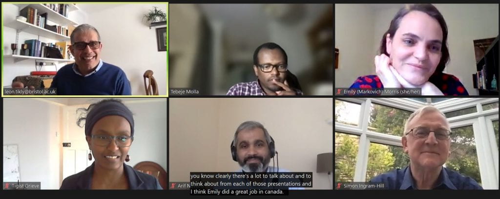 Screenshot of panellists