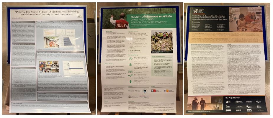 Photograph of three research posters