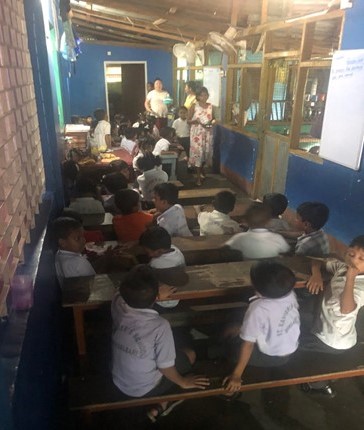 Children learning at St. Xavier’s English School, West Bengal