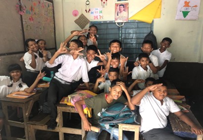 Group photo of class six, St. Xavier’s English School, West Bengal
